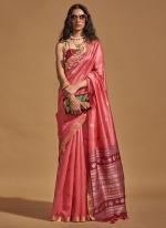 Pink Silk Party Wear Weaving Saree