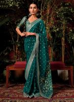 Morpeach Pure Viscose Dola Silk Party Wear Zari Work Saree