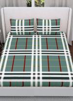 Cotton Green Printed Double Bed Sheet(100*108)