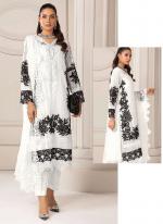 Faux Georgette White Eid Wear Embroidery Work Pakistani Suit