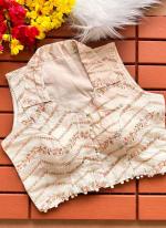 Heavy Khadi Cream  Embroidery Work Readymade Blouse