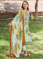 Pure Karachi Lawn Sea Green Daily Wear Digital Printed Salwar Suit