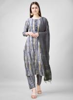 Rayon  Grey Daily Wear Printed Readymade Salwar Suit