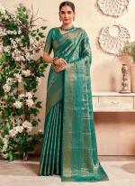 Dharmavaram Silk  Morpeach Traditional Wear Zari Weaving Work Saree