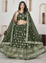 Dola Jacquard Mehendi Festival Wear Sequence Embroidery Work Lehenga Choli