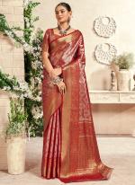 Dharmavaram Silk Red Festival Wear Weaving Saree