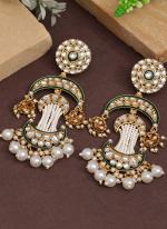   Wedding Wear  White Meenakari Kudan Earrings