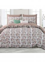 Cotton Brown Printed Bed Sheets(100*108)