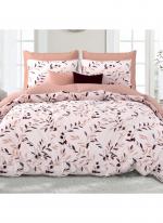 Cotton Pink Printed Bed Sheets(100*108)