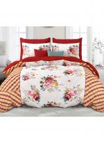 Cotton Red Printed Bed Sheets(100*108)