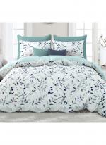 Cotton Sea Blue Printed Bed Sheets(100*108)