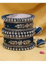   Wedding Wear  Velvet Thread Work Bangle Set