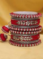   Wedding Wear  Velvet Thread Work Bangle Set