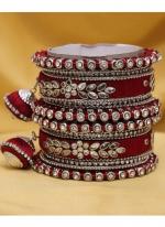   Wedding Wear  Velvet Thread Work Bangle Set