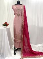 Shimmer Organza Light Pink Wedding Wear Embroidery Work Salwaar Suit