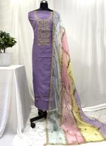 Shimmer Organza Lilac Wedding Wear Embroidery Work Salwaar Suit