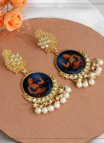   Traditional Wear  Multi Colour Kundan Earrings