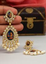   Traditional Wear  Multi Colour Kundan Earrings