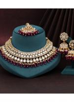   Bridal Wear  Purple Color Kundan Necklace Set