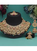   Bridal Wear  Multi Color Kundan Necklace Set