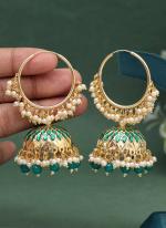   Festival Wear  Green Color Meenakari Earrings