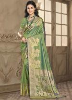 Silk Green Festival Wear Weaving Saree