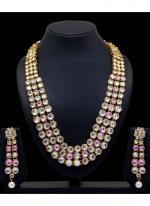   Wedding Wear  Pink Color Necklace Set