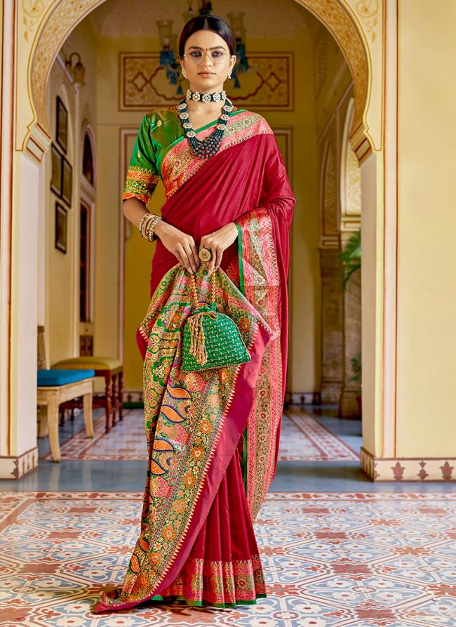 Violet Banarasi Silk Festival Wear Weaving Saree