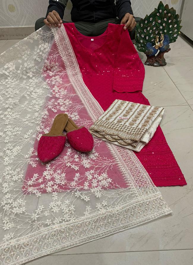 Rani Cambric Cotton Festival Wear Sequins Work Readymade Salwar Suit