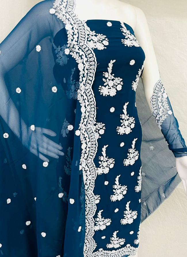 Rama Georgette Casual Wear Lace Work Salwar Suit