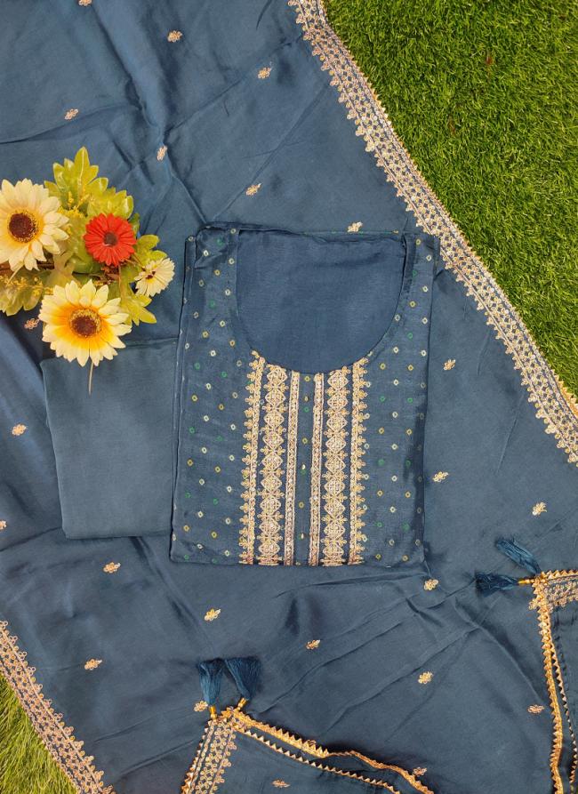 Dola Silk Rama Festival Wear Hand Work Dress Material