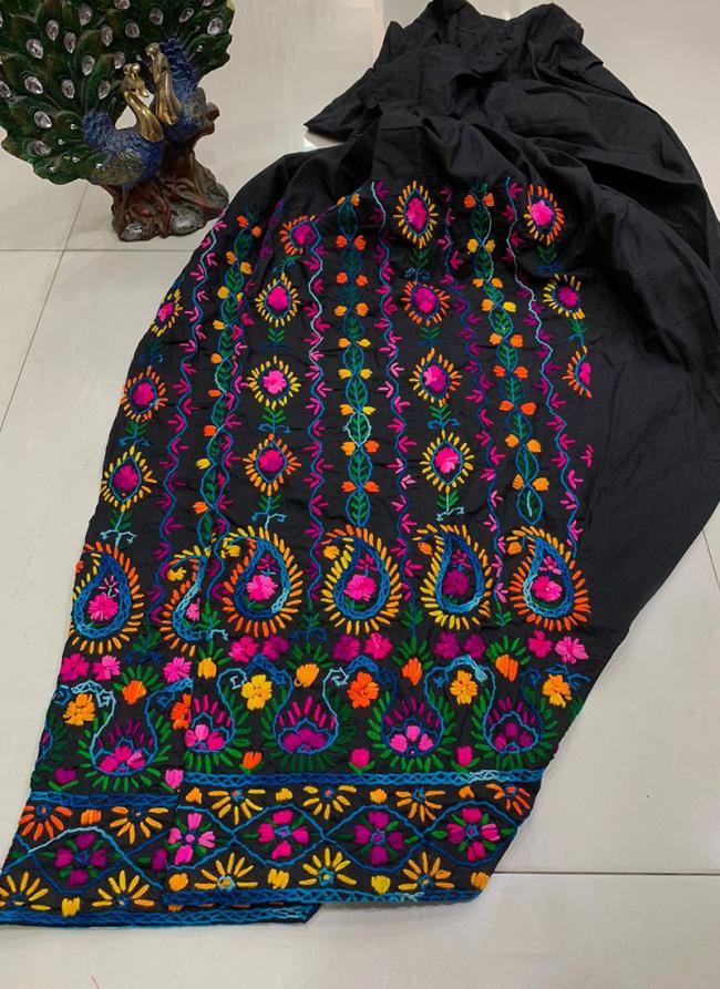 Navy Blue Kantha Traditional Wear Embroidery Work Patiyala salwar