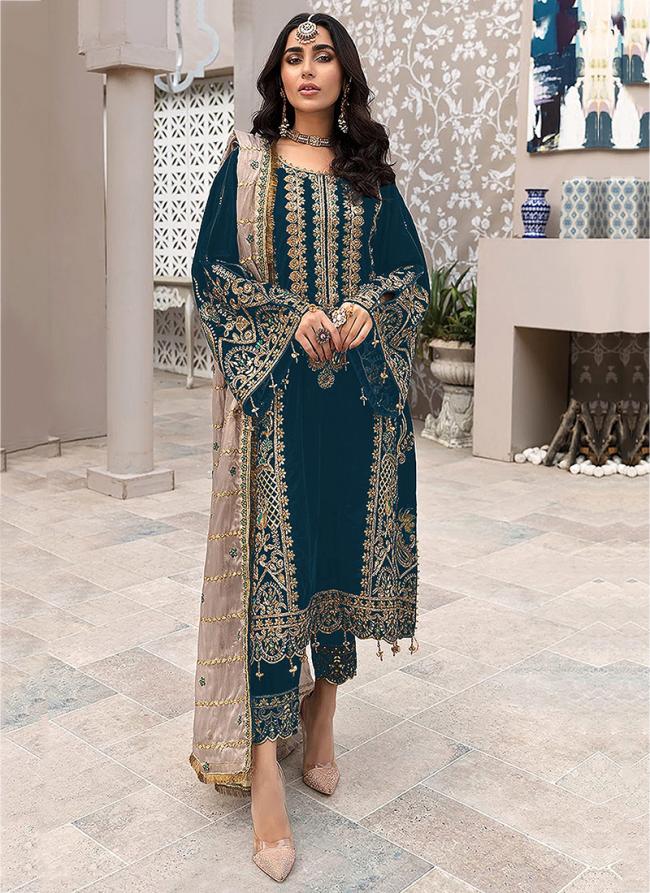 Rama Faux Georgette Festival Wear Embroidery Work Pakistani Suit