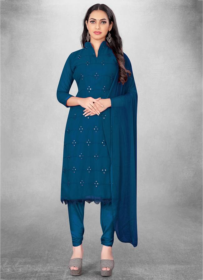 Rblue Georgette Casual Wear Heavy thread embrodiery Salwar Suit