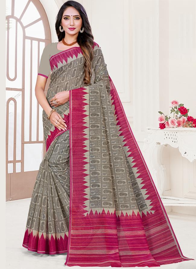 Rani New Cotton Casual Wear Printed Saree