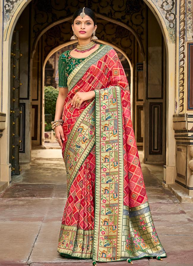 Gajri Pure Dola Reception Wear Hand Work Saree