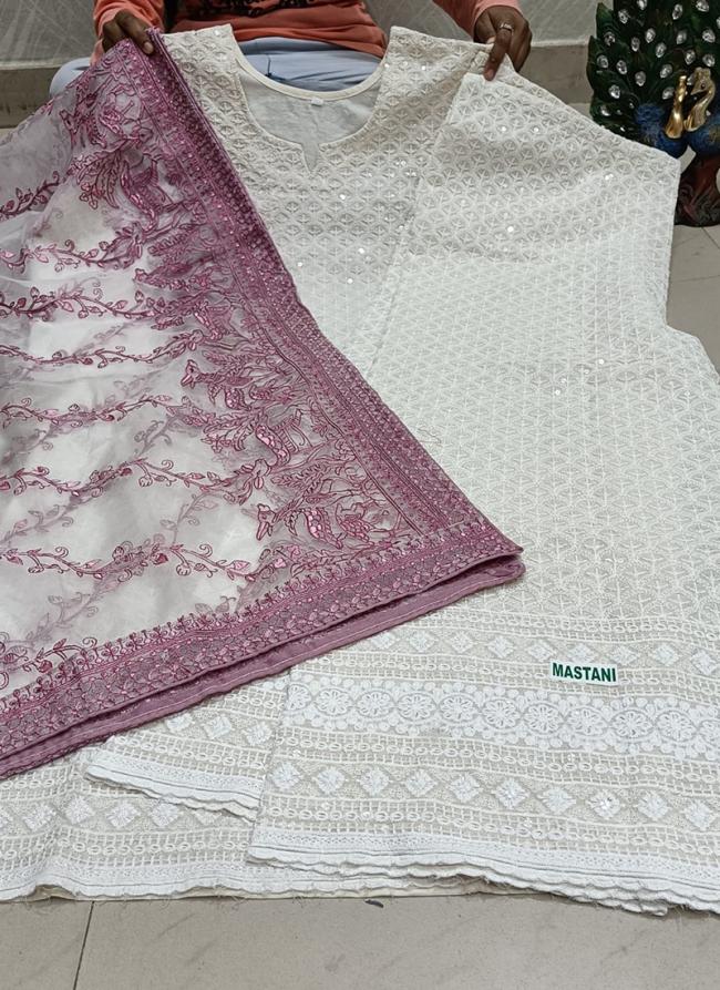 Lilac Cambric Cotton Festival Wear Sequins Work Readymade Salwar Suit