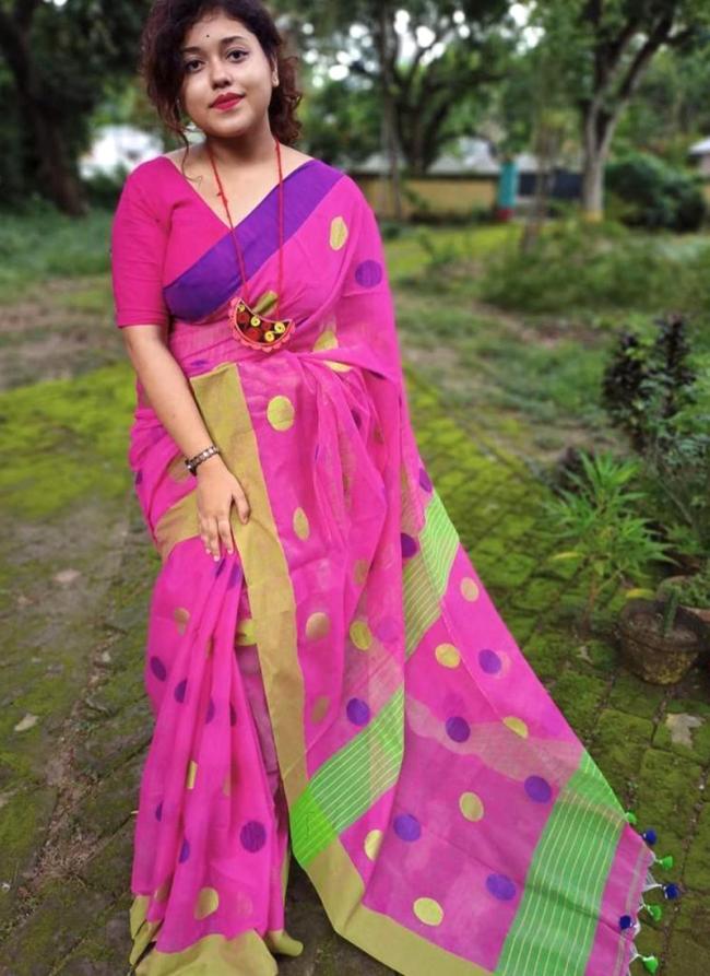 Rani Linen Regular Wear Digital Printed Saree