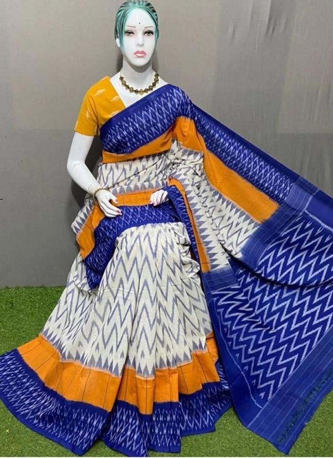 White Linen Daily Wear Digital Printed Saree