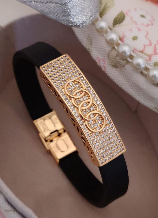 American Diamond  Premium Quality Fancy Designer Rose Gold Gents Bracelet