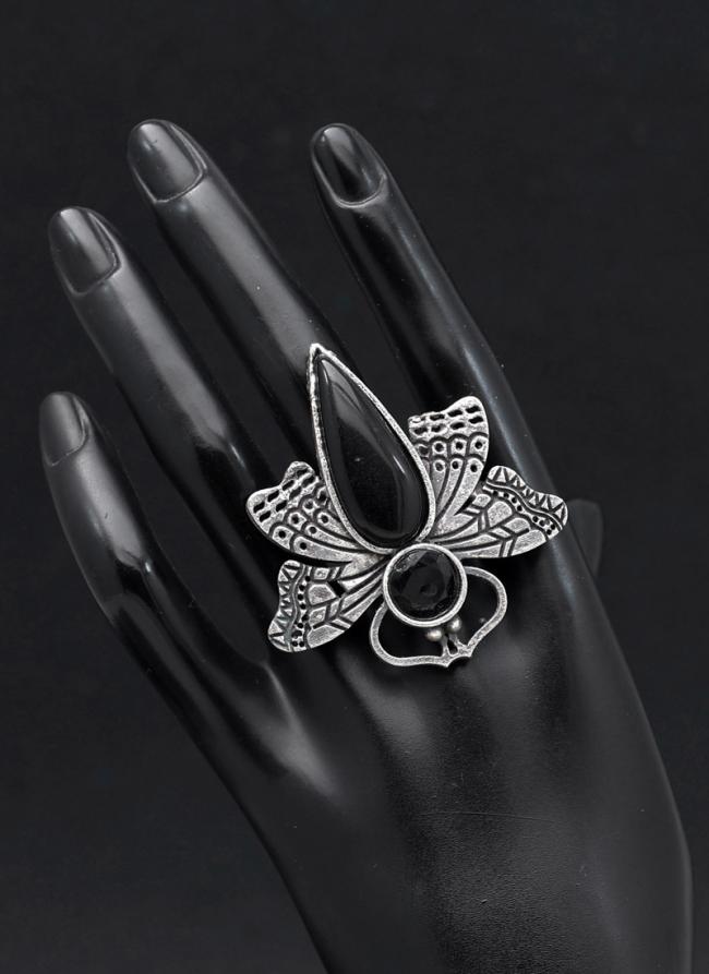 Black Vintage Butterfly Design Ring