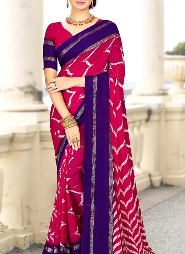 Rani Doll Moss Casual Wear Foil Printed Saree