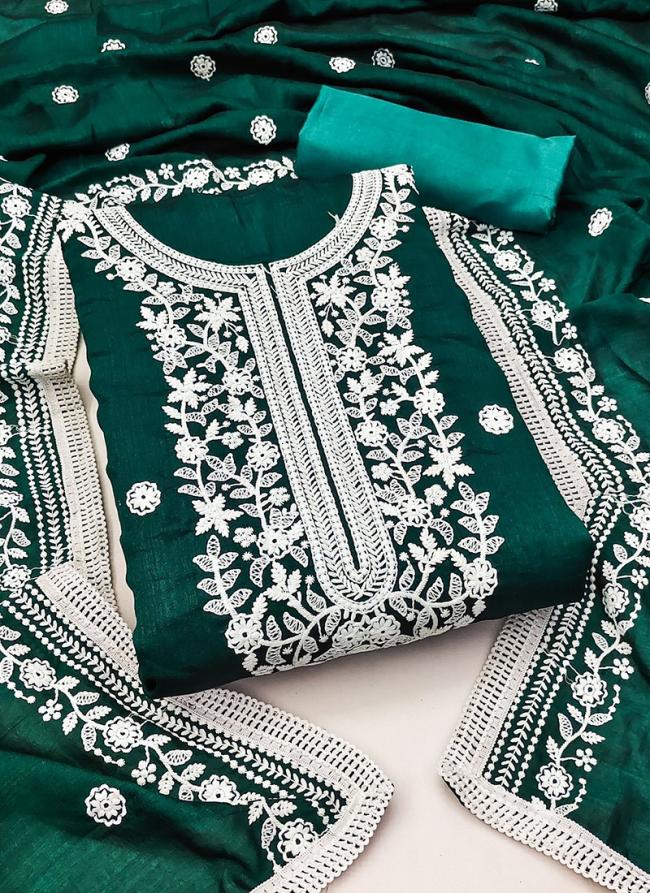 Rama Silk Festival Wear Lucknowi Work Dress Material