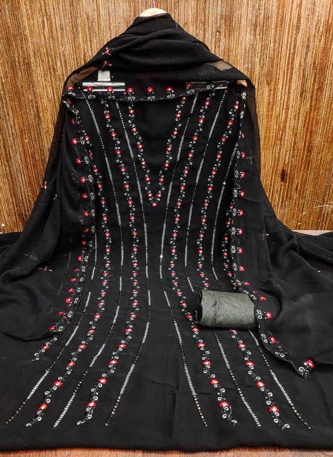 Black Jorjat Festival Wear Multi Sequins Work Salwaar Suit