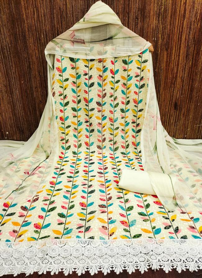 Multi Color Georgette Casual Wear Digital Printed Dress Material