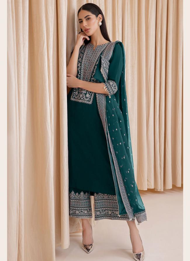 Rama Faux Georgette Eid Wear Embroidery Work Pakistani Suit