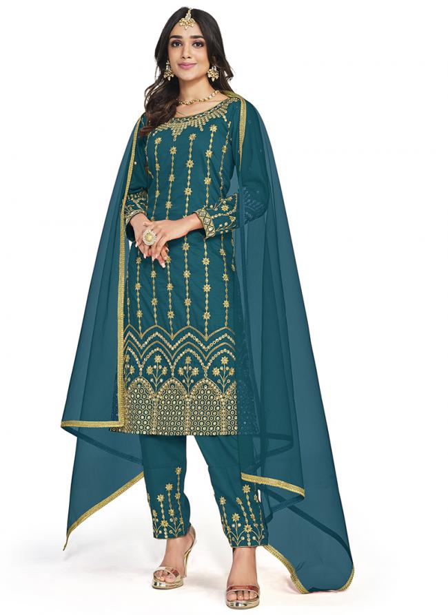 Morpeach Soft Silk Eid Wear Mirror Work Salwar Suit