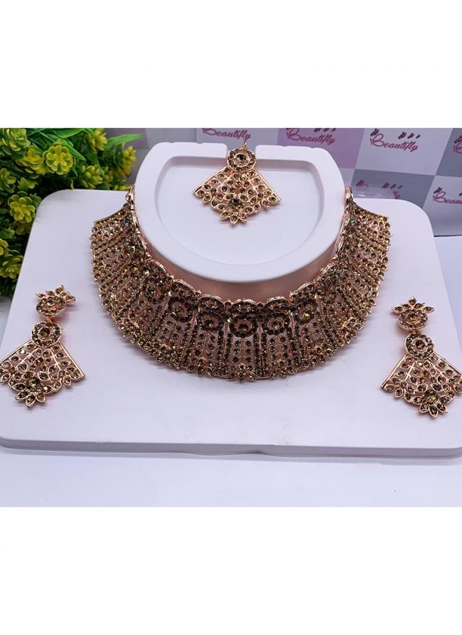 Shining Alloy Gold Plated Jewellery Set