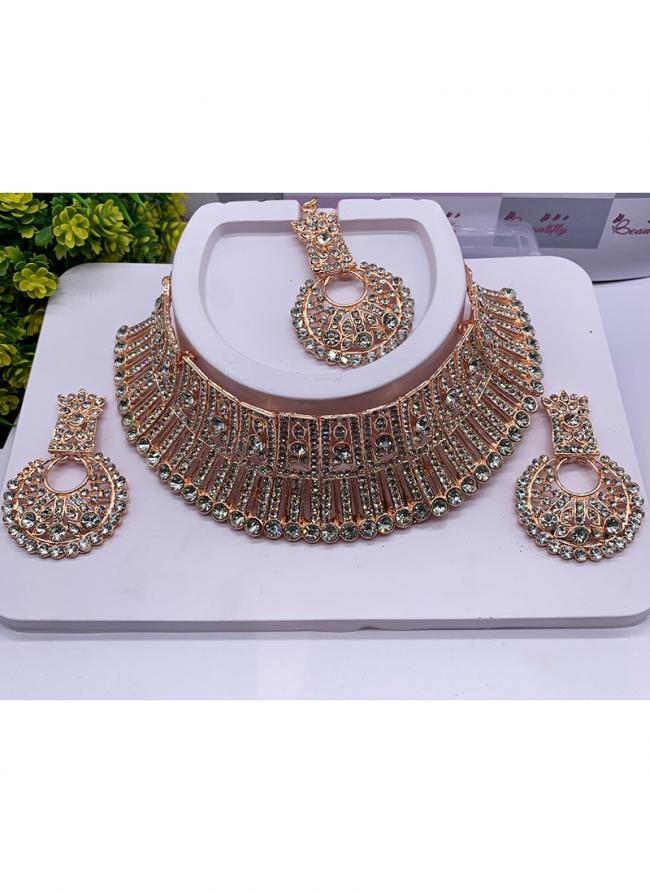 Rose Gold Plated Wedding Jewellery Set