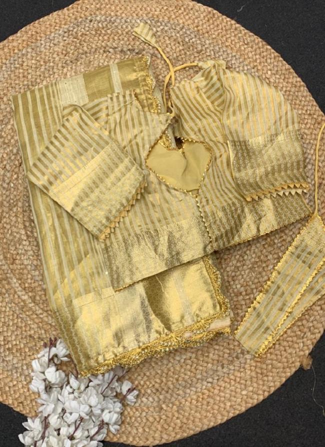 Beige Cotton Silk Traditional Wear Weaving Saree